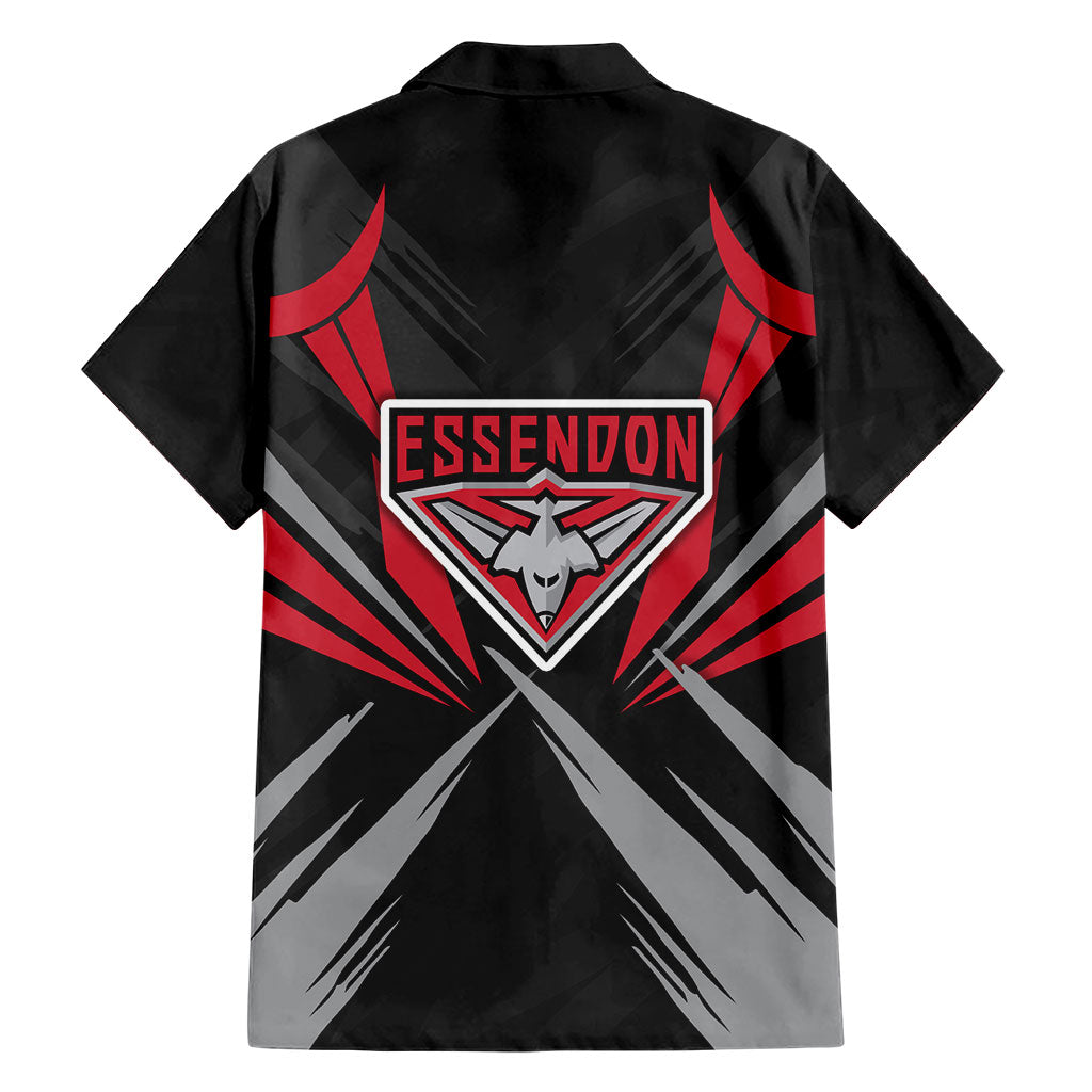 Essendon Bombers Australian Football Family Matching Puletasi and Hawaiian Shirt Fierce Mosquito Pilot Mascot - Bold Team Colors