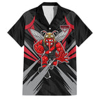Essendon Bombers Australian Football Hawaiian Shirt Fierce Mosquito Pilot Mascot - Bold Team Colors
