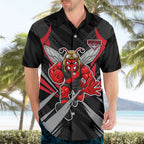 Essendon Bombers Australian Football Hawaiian Shirt Fierce Mosquito Pilot Mascot - Bold Team Colors