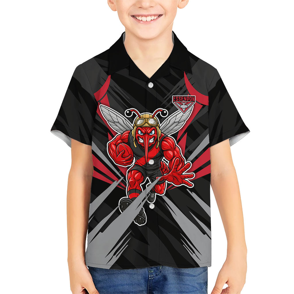 Essendon Bombers Australian Football Hawaiian Shirt Fierce Mosquito Pilot Mascot - Bold Team Colors