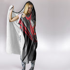 Essendon Bombers Australian Football Hooded Blanket Fierce Mosquito Pilot Mascot - Bold Team Colors