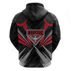 Essendon Bombers Australian Football Hoodie Fierce Mosquito Pilot Mascot - Bold Team Colors