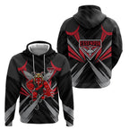 Essendon Bombers Australian Football Hoodie Fierce Mosquito Pilot Mascot - Bold Team Colors