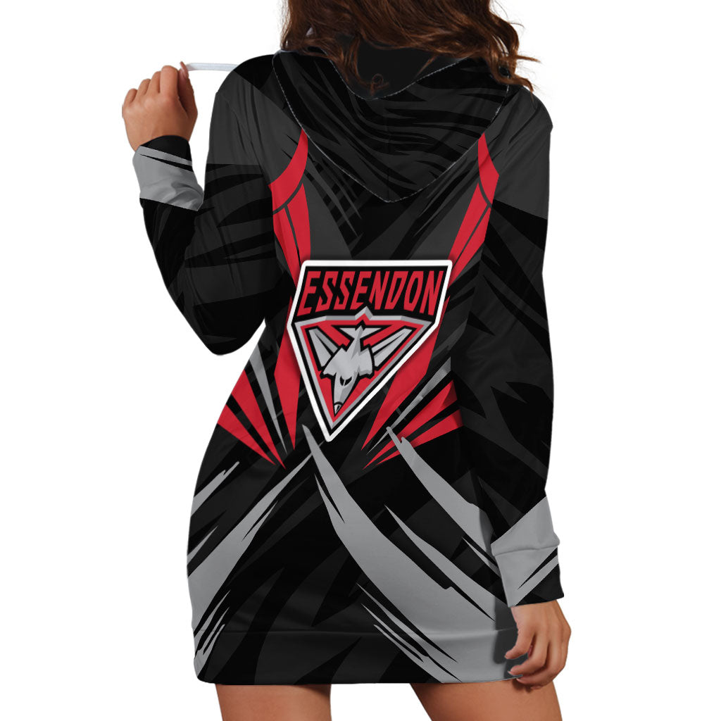 Essendon Bombers Australian Football Hoodie Dress Fierce Mosquito Pilot Mascot - Bold Team Colors