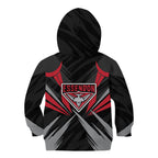 Essendon Bombers Australian Football Kid Hoodie Fierce Mosquito Pilot Mascot - Bold Team Colors