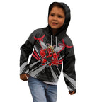 Essendon Bombers Australian Football Kid Hoodie Fierce Mosquito Pilot Mascot - Bold Team Colors