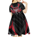 Essendon Bombers Australian Football Kid Short Sleeve Dress Fierce Mosquito Pilot Mascot - Bold Team Colors