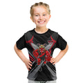 Essendon Bombers Australian Football Kid T Shirt Fierce Mosquito Pilot Mascot - Bold Team Colors
