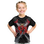Essendon Bombers Australian Football Kid T Shirt Fierce Mosquito Pilot Mascot - Bold Team Colors