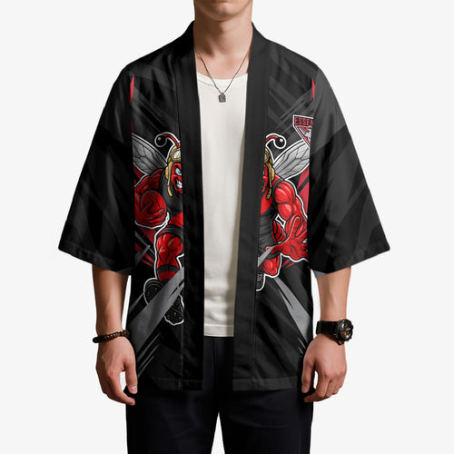 Essendon Bombers Australian Football Kimono Fierce Mosquito Pilot Mascot - Bold Team Colors