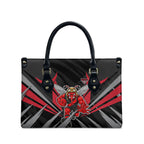 Essendon Bombers Australian Football Leather Bag Fierce Mosquito Pilot Mascot - Bold Team Colors
