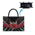 Essendon Bombers Australian Football Leather Bag Fierce Mosquito Pilot Mascot - Bold Team Colors