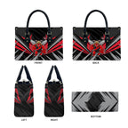 Essendon Bombers Australian Football Leather Bag Fierce Mosquito Pilot Mascot - Bold Team Colors
