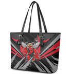 Essendon Bombers Australian Football Leather Tote Bag Fierce Mosquito Pilot Mascot - Bold Team Colors
