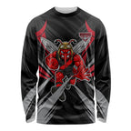 Essendon Bombers Australian Football Long Sleeve Shirt Fierce Mosquito Pilot Mascot - Bold Team Colors