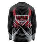 Essendon Bombers Australian Football Long Sleeve Shirt Fierce Mosquito Pilot Mascot - Bold Team Colors