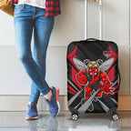 Essendon Bombers Australian Football Luggage Cover Fierce Mosquito Pilot Mascot - Bold Team Colors