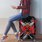 Essendon Bombers Australian Football Luggage Cover Fierce Mosquito Pilot Mascot - Bold Team Colors