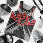 Essendon Bombers Australian Football Men Tank Top Fierce Mosquito Pilot Mascot - Bold Team Colors