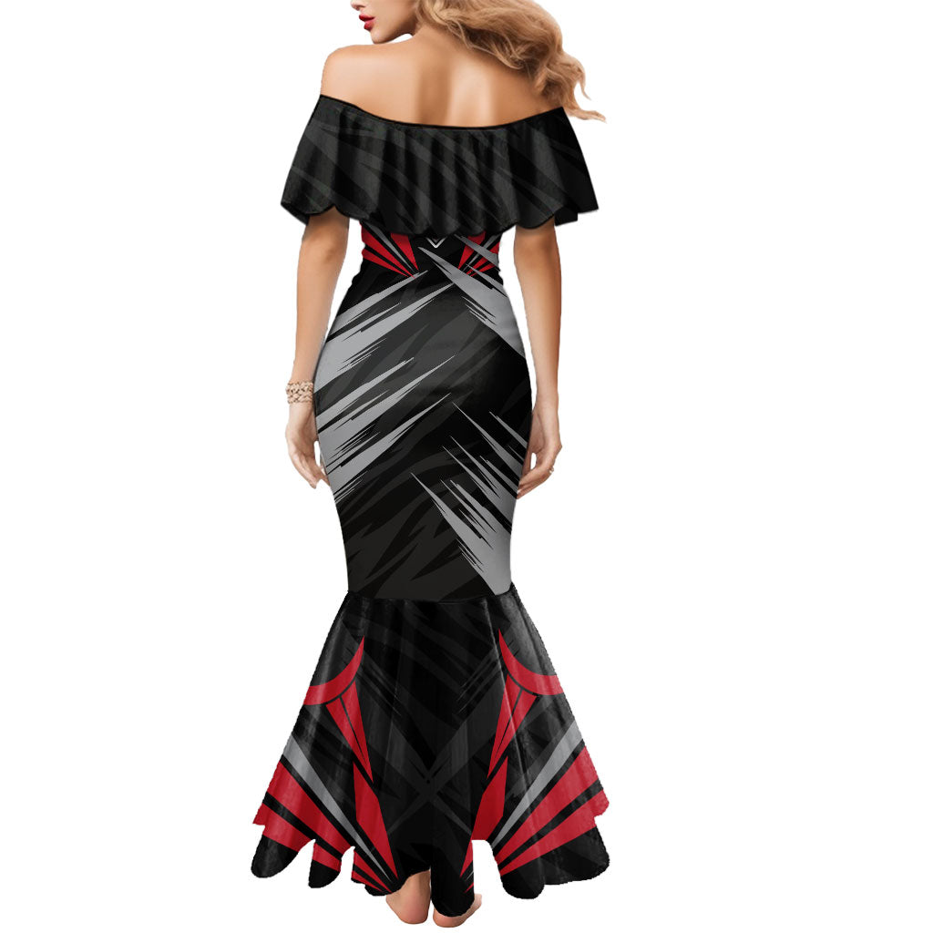 Essendon Bombers Australian Football Mermaid Dress Fierce Mosquito Pilot Mascot - Bold Team Colors