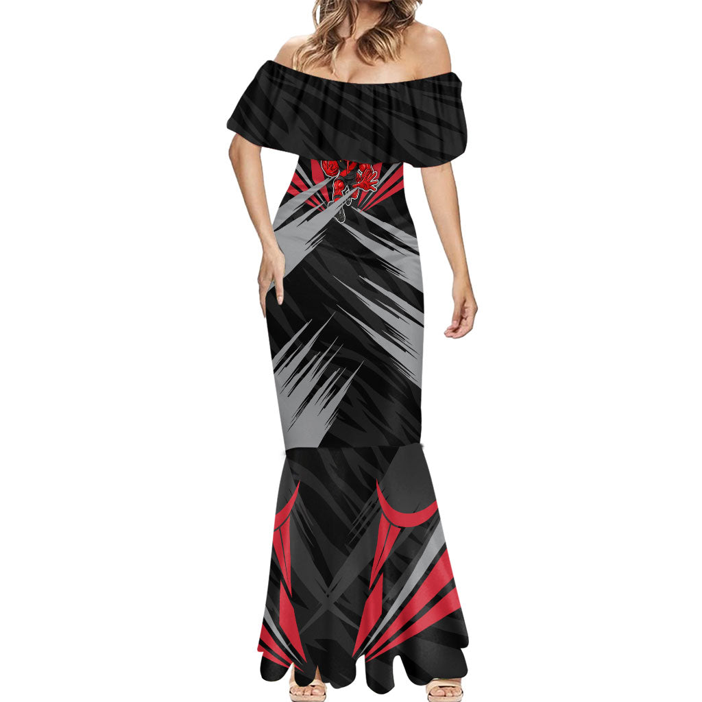 Essendon Bombers Australian Football Mermaid Dress Fierce Mosquito Pilot Mascot - Bold Team Colors