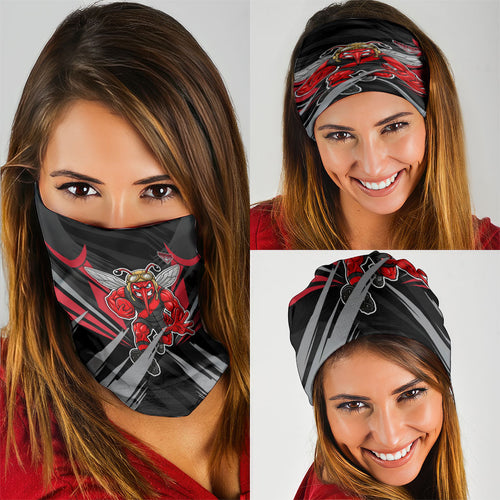 Essendon Bombers Australian Football Neck Gaiter Fierce Mosquito Pilot Mascot - Bold Team Colors