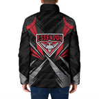 Essendon Bombers Australian Football Padded Jacket Fierce Mosquito Pilot Mascot - Bold Team Colors