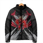 Essendon Bombers Australian Football Padded Jacket Fierce Mosquito Pilot Mascot - Bold Team Colors