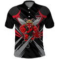 Essendon Bombers Australian Football Polo Shirt Fierce Mosquito Pilot Mascot - Bold Team Colors