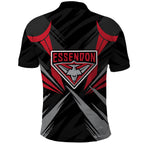 Essendon Bombers Australian Football Polo Shirt Fierce Mosquito Pilot Mascot - Bold Team Colors