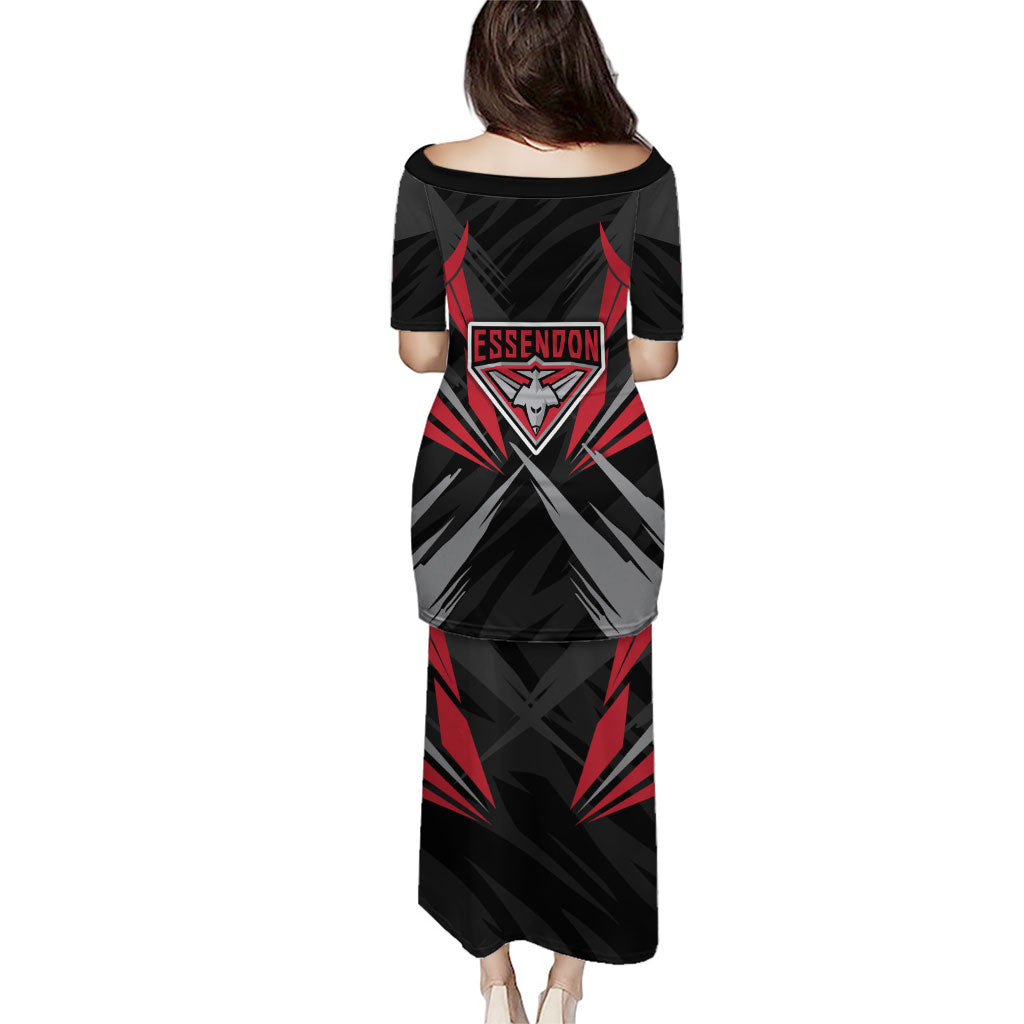 Essendon Bombers Australian Football Puletasi Fierce Mosquito Pilot Mascot - Bold Team Colors