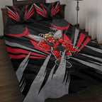 Essendon Bombers Australian Football Quilt Bed Set Fierce Mosquito Pilot Mascot - Bold Team Colors