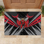 Essendon Bombers Australian Football Rubber Doormat Fierce Mosquito Pilot Mascot - Bold Team Colors