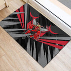 Essendon Bombers Australian Football Rubber Doormat Fierce Mosquito Pilot Mascot - Bold Team Colors