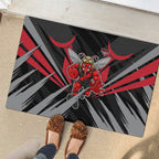 Essendon Bombers Australian Football Rubber Doormat Fierce Mosquito Pilot Mascot - Bold Team Colors