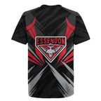 Essendon Bombers Australian Football Rugby Jersey Fierce Mosquito Pilot Mascot - Bold Team Colors