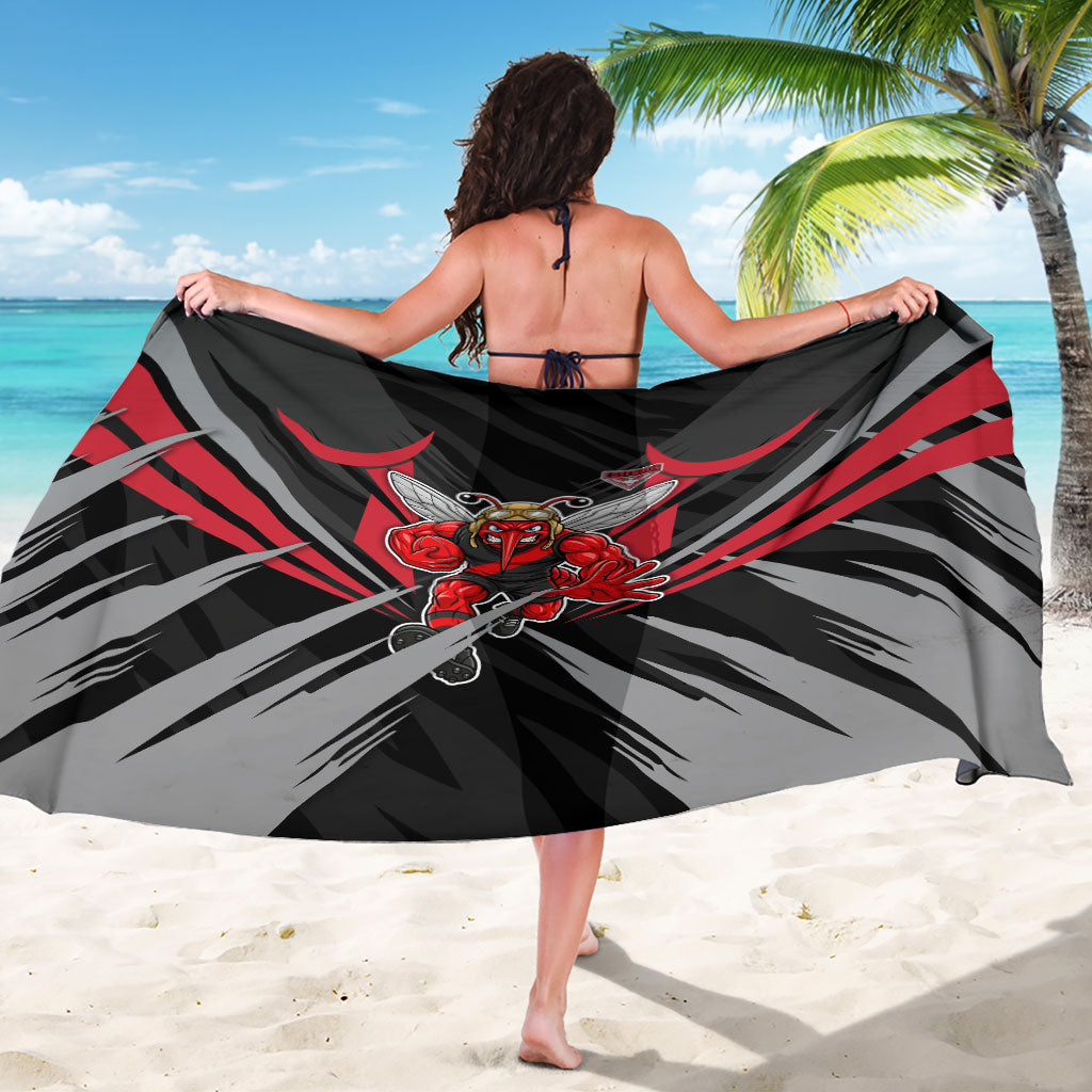 Essendon Bombers Australian Football Sarong Fierce Mosquito Pilot Mascot - Bold Team Colors