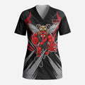 Essendon Bombers Australian Football Scrub Top Fierce Mosquito Pilot Mascot - Bold Team Colors