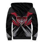 Essendon Bombers Australian Football Sherpa Hoodie Fierce Mosquito Pilot Mascot - Bold Team Colors