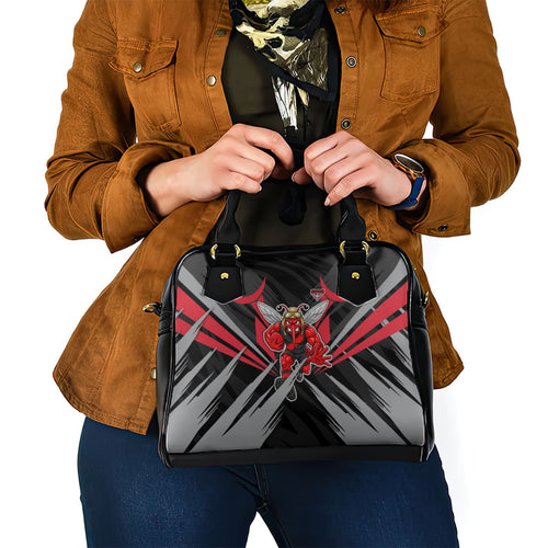 Essendon Bombers Australian Football Shoulder Handbag Fierce Mosquito Pilot Mascot - Bold Team Colors