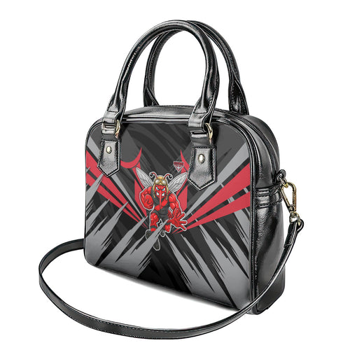 Essendon Bombers Australian Football Shoulder Handbag Fierce Mosquito Pilot Mascot - Bold Team Colors