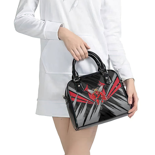 Essendon Bombers Australian Football Shoulder Handbag Fierce Mosquito Pilot Mascot - Bold Team Colors
