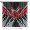 Essendon Bombers Australian Football Shower Curtain Fierce Mosquito Pilot Mascot - Bold Team Colors
