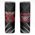 Essendon Bombers Australian Football Skinny Tumbler Fierce Mosquito Pilot Mascot - Bold Team Colors