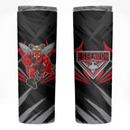 Essendon Bombers Australian Football Skinny Tumbler Fierce Mosquito Pilot Mascot - Bold Team Colors