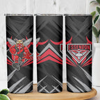 Essendon Bombers Australian Football Skinny Tumbler Fierce Mosquito Pilot Mascot - Bold Team Colors