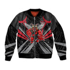 Essendon Bombers Australian Football Sleeve Zip Bomber Jacket Fierce Mosquito Pilot Mascot - Bold Team Colors