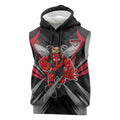 Essendon Bombers Australian Football Sleeveless Hoodie Fierce Mosquito Pilot Mascot - Bold Team Colors