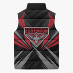 Essendon Bombers Australian Football Sleeveless Puffer Jacket Fierce Mosquito Pilot Mascot - Bold Team Colors