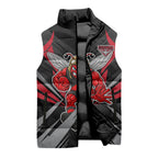 Essendon Bombers Australian Football Sleeveless Puffer Jacket Fierce Mosquito Pilot Mascot - Bold Team Colors